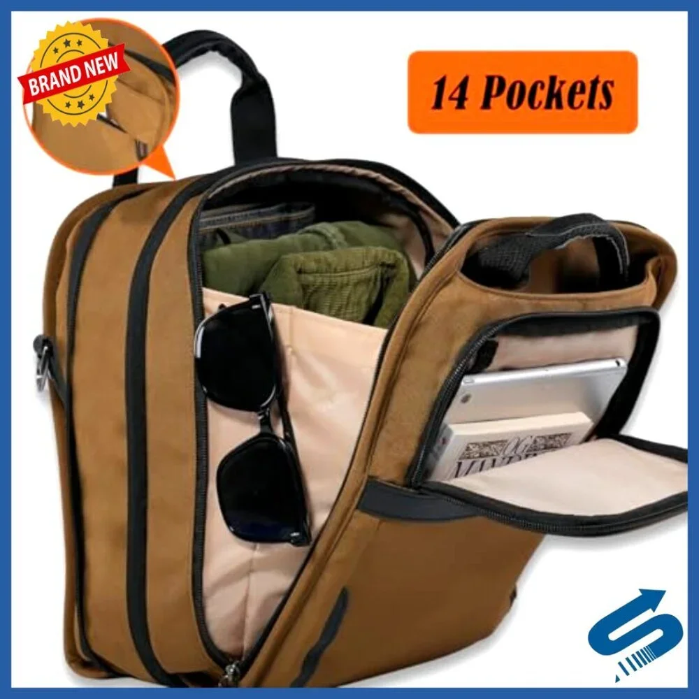 14-Pocket Expandable Messenger Bag, 13